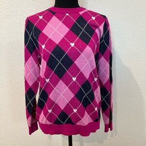 Pink Argyle Sweater